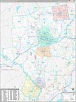 Naugatuck Valley, Ct Carrier Route Wall Map